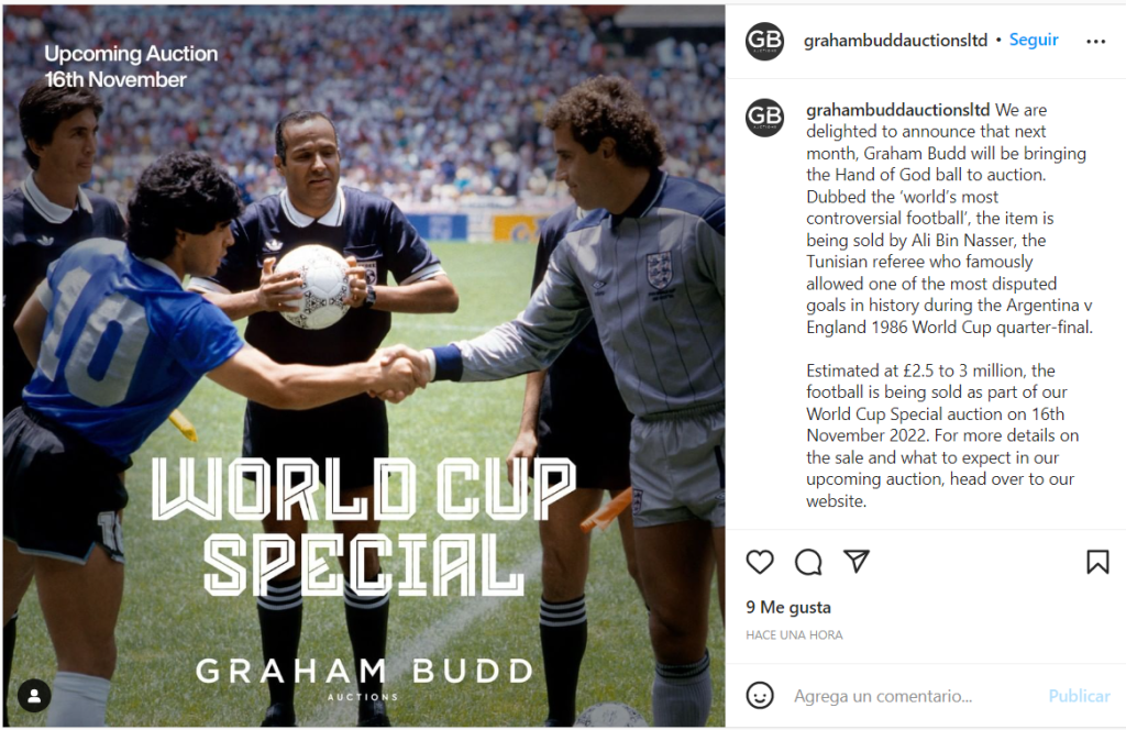 Subastarán la pelota con la que Maradona y Argentina vencieron a Inglaterra en el ´86 2 image