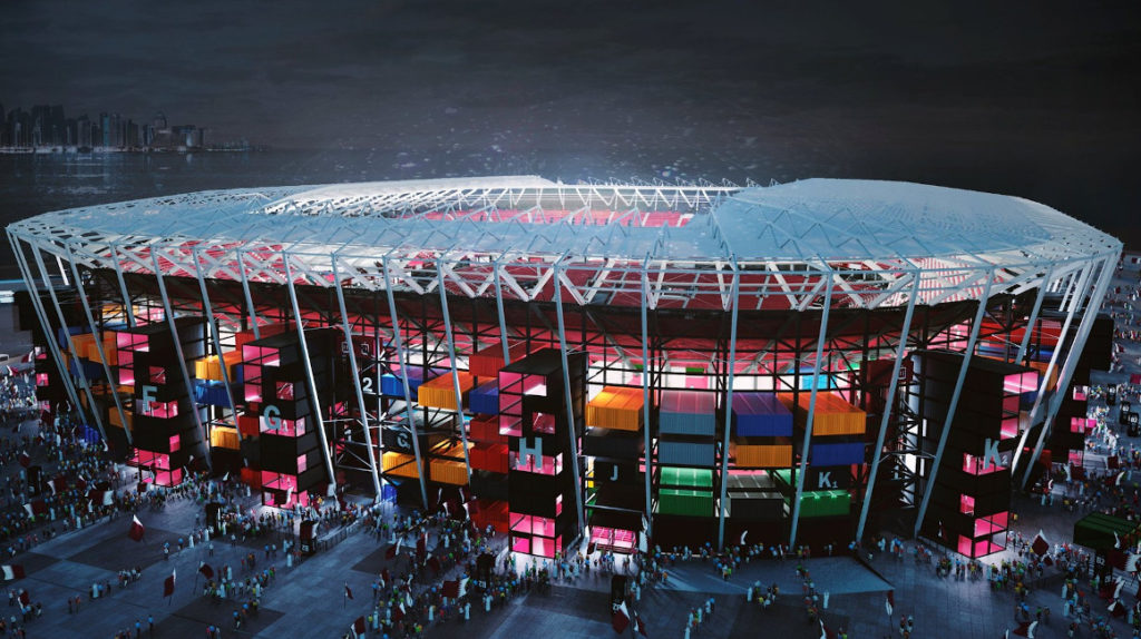 Luces y sombras de los fabulosos estadios de Qatar 2022 19 Ras Abu Aboud Stadium, el primer estadio temporal y recicable en una Copa del Mundo