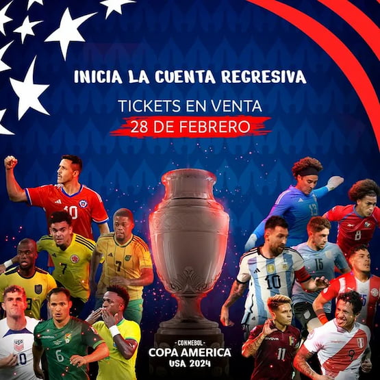 La CONMEBOL anunció la fecha de la venta de entradas para la Copa América 2024: cuándo será 2 entradas para la copa america 2024